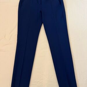 Max Mara Deep Blue Straight Leg Dress Pants